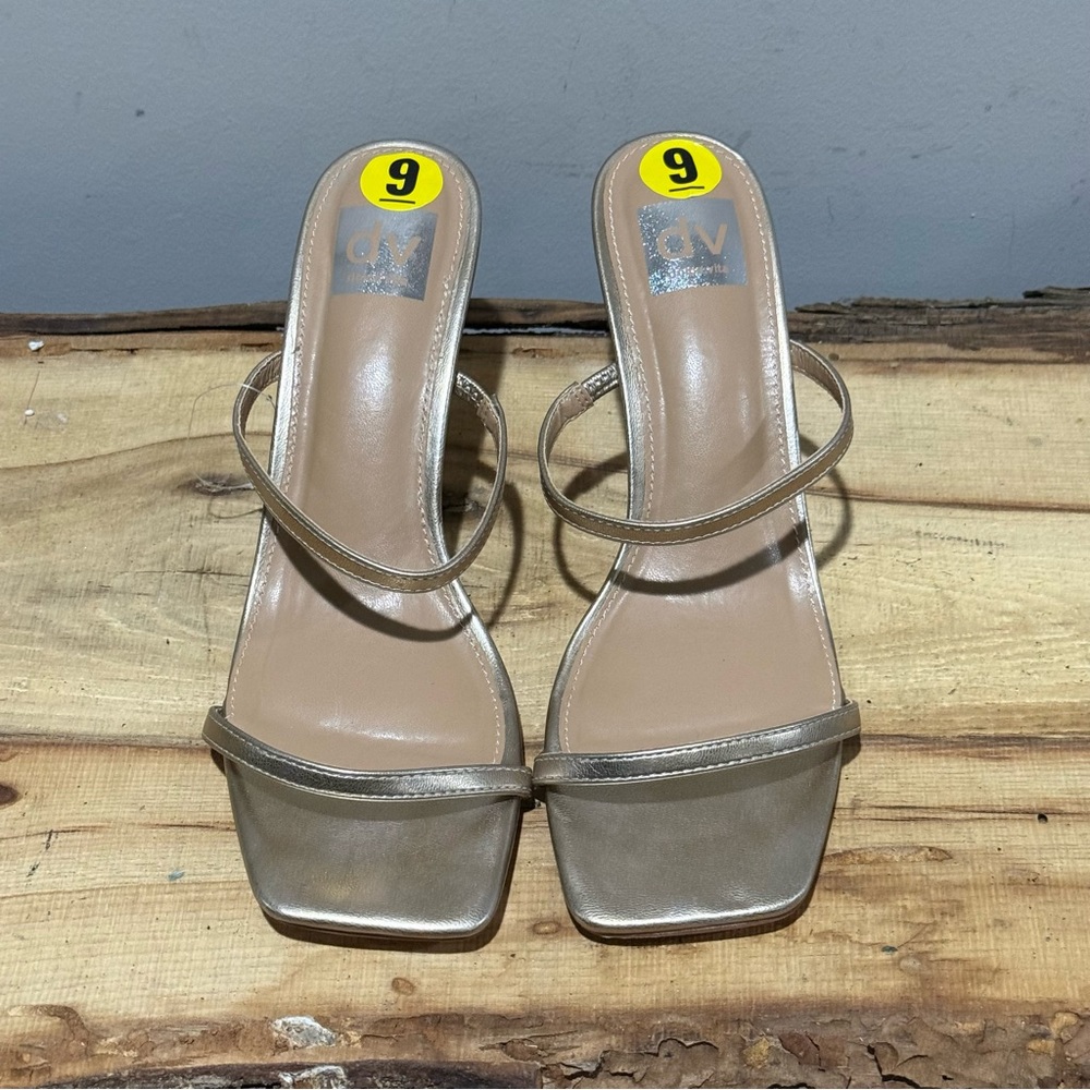 Dolce Vita Light Gold Strappy Heel Sandals Sz 9 A55 - Picture 5 of 10